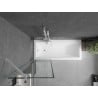 Mexen Next 1-Door Bath Screen 60 x 150 cm, Black Frame, White - 895-060-000-00-70-20