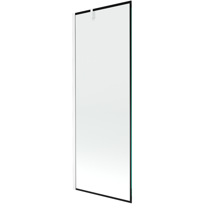 Mexen Next one-panel bath screen 70 x 150 cm, black frame, white - 895-070-000-00-70-20