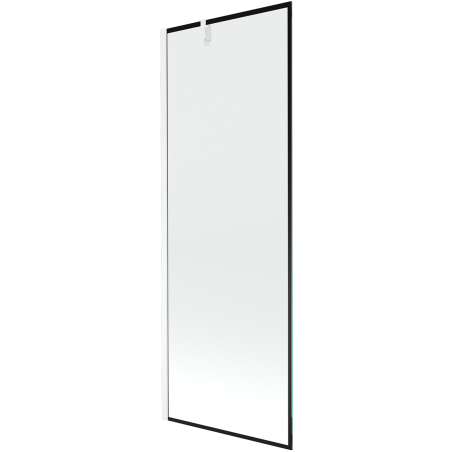 Mexen Next one-panel bath screen 70 x 150 cm, black frame, white - 895-070-000-00-70-20
