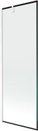 Mexen Next bath screen 1-wing 70 x 150 cm, black frame, white - 895-070-000-00-70-20