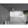 Mexen Next one-panel bath screen 70 x 150 cm, black frame, white - 895-070-000-00-70-20