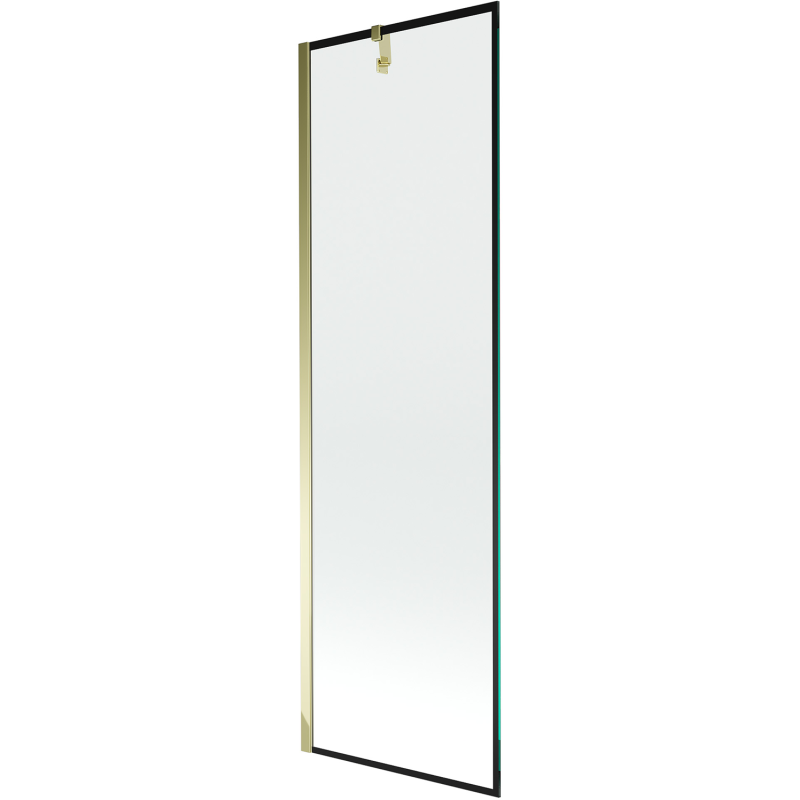 Mexen Next 1-wing bathtub screen 60 x 150 cm, Black pattern, Gold - 895-060-000-00-70-50