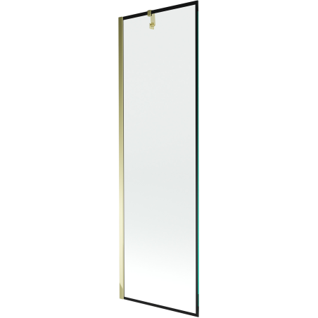Mexen Next 1-wing bathtub screen 60 x 150 cm, Black pattern, Gold - 895-060-000-00-70-50