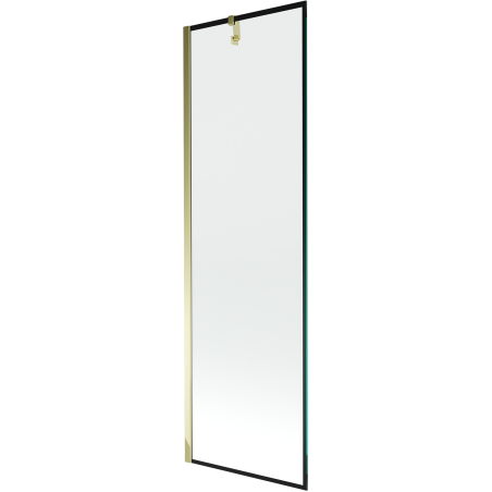Mexen Next 1-wing shower screen 60 x 150 cm, black frame, gold - 895-060-000-00-70-50