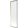 Mexen Next Bath Screen 1-Panel 60 x 150 cm, Black Frame, Gold - 895-060-000-00-70-50