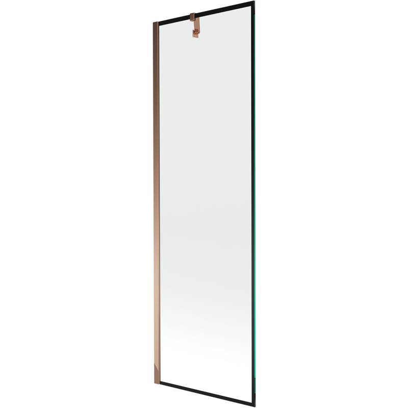 Mexen Next 1-wing bathtub screen 60 x 150 cm, Black pattern, Rose gold - 895-060-000-00-70-60
