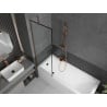 Mexen Next 1-wing shower screen 60 x 150 cm, black frame, rose gold - 895-060-000-00-70-60