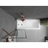 Mexen Next 1-wing shower screen 60 x 150 cm, black frame, rose gold - 895-060-000-00-70-60