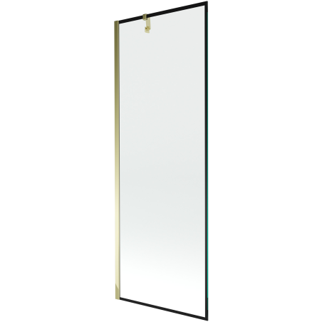 Mexen Next Bathtub Screen 1-Panel 70 x 150 cm, Black Frame, Gold - 895-070-000-00-70-50