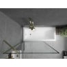 Mexen Next Bathtub Screen 1-Panel 70 x 150 cm, Black Frame, Gold - 895-070-000-00-70-50
