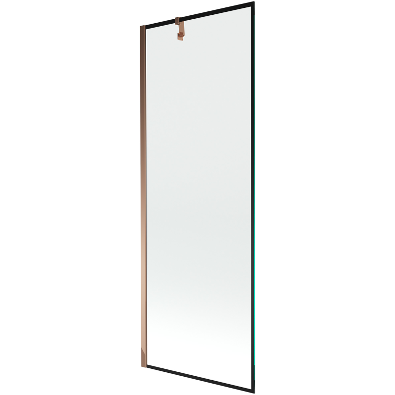 Mexen Next 1-wing shower screen 70 x 150 cm, black frame, rose gold - 895-070-000-00-70-60