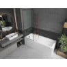 Mexen Next 1-wing bathtub screen 70 x 150 cm, Black pattern, Rose gold - 895-070-000-00-70-60
