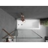 Mexen Next 1-wing shower screen 70 x 150 cm, black frame, rose gold - 895-070-000-00-70-60