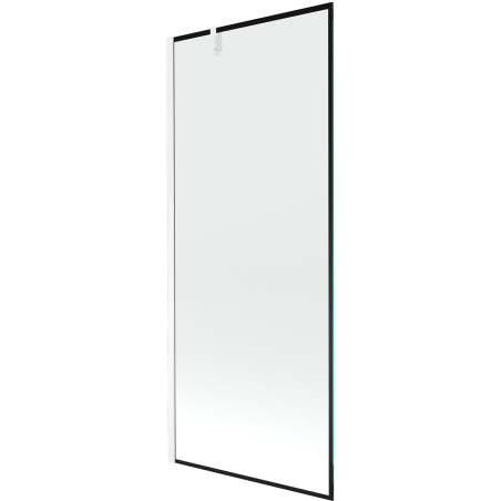 Mexen Next 1-panel Bathtub Screen 80 x 150 cm, Black Pattern, White - 895-080-000-00-70-20