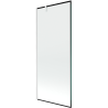 Mexen Next bath screen 1-wing 80 x 150 cm, black frame, white - 895-080-000-00-70-20