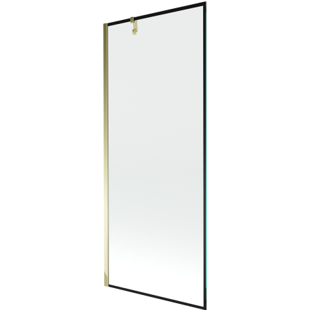 Mexen Next 1-wing bathtub screen 80 x 150 cm, Black pattern, Gold - 895-080-000-00-70-50