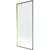 Mexen Next Single-Leaf Bath Screen 80 x 150 cm, Black Frame, Gold - 895-080-000-00-70-50