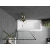 Mexen Next 1-wing bathtub screen 80 x 150 cm, Black pattern, Gold - 895-080-000-00-70-50