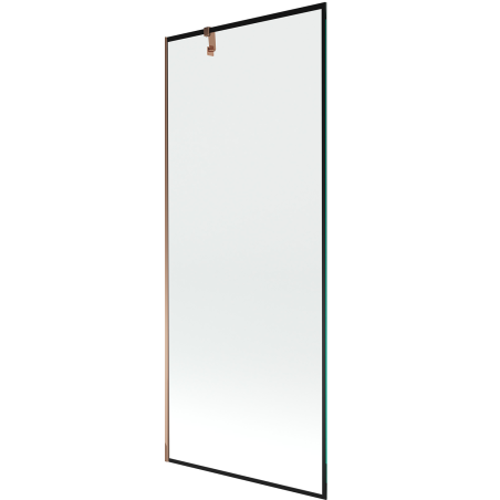Mexen Next 1-wing bathtub screen 80 x 150 cm, Black pattern, Rose gold - 895-080-000-00-70-60