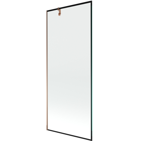 Mexen Next 1-wing shower screen 80 x 150 cm, black frame, rose gold - 895-080-000-00-70-60