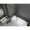 Mexen Next 1-wing shower screen 80 x 150 cm, black frame, rose gold - 895-080-000-00-70-60