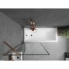 Mexen Next 1-wing shower screen 80 x 150 cm, black frame, rose gold - 895-080-000-00-70-60