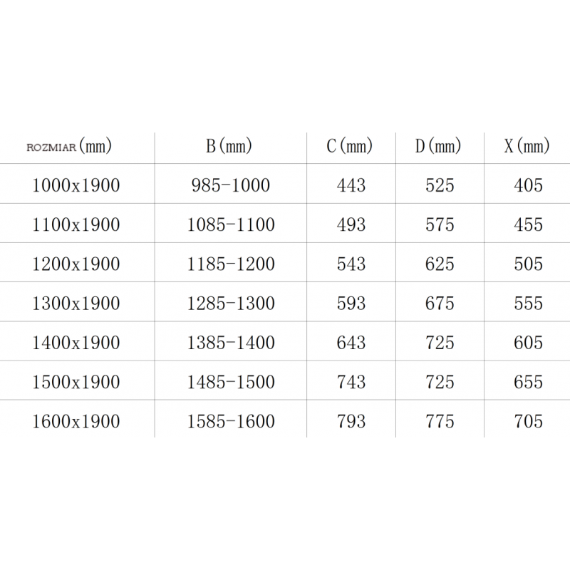 Mexen Omega sliding shower door 100 cm, graphite, chrome - 825-100-000-01-40