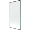 Mexen Next 1-panel shower screen 90 x 150 cm, black frame, white - 895-090-000-00-70-20
