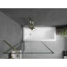 Mexen Next 1-wing Bath Screen 90 x 150 cm, Black Frame, Gold - 895-090-000-00-70-50