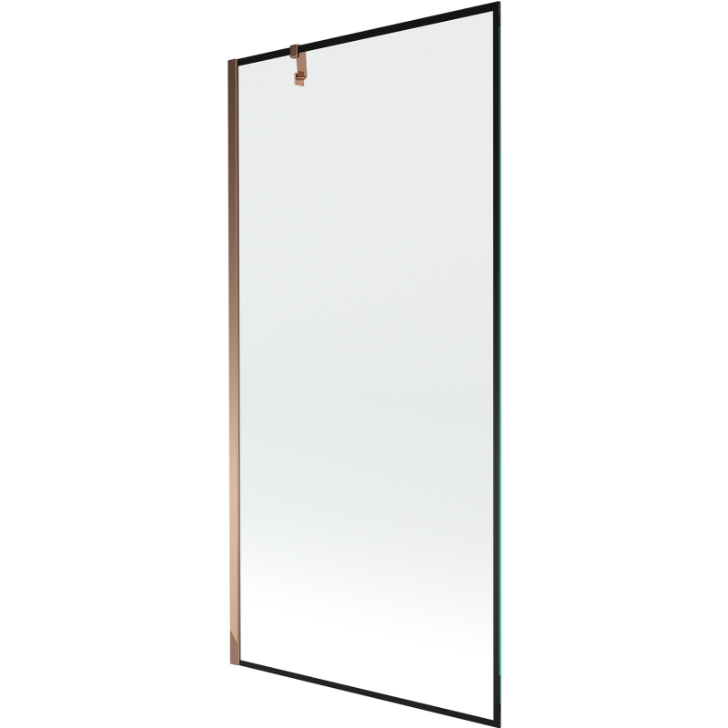 Mexen Next 1-wing Shower Screen 90 x 150 cm, Black Frame, Rose Gold - 895-090-000-00-70-60