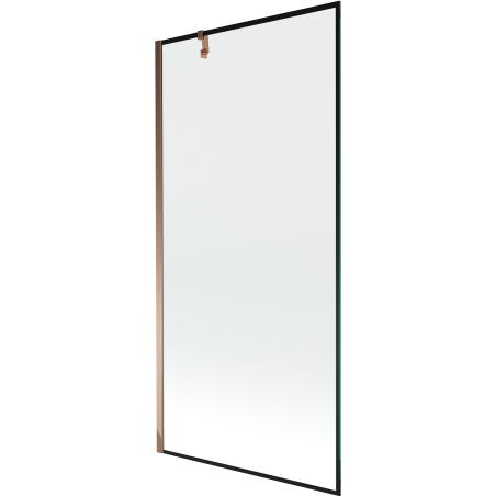 Mexen Next 1-wing bathtub screen 90 x 150 cm, Black pattern, Rose gold - 895-090-000-00-70-60