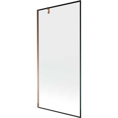 Mexen Next 1-wing Shower Screen 90 x 150 cm, Black Frame, Rose Gold - 895-090-000-00-70-60