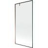 Mexen Next 1-wing bathtub screen 90 x 150 cm, Black pattern, Rose gold - 895-090-000-00-70-60