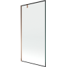 Mexen Next 1-wing Shower Screen 90 x 150 cm, Black Frame, Rose Gold - 895-090-000-00-70-60