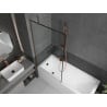 Mexen Next 1-wing Shower Screen 90 x 150 cm, Black Frame, Rose Gold - 895-090-000-00-70-60