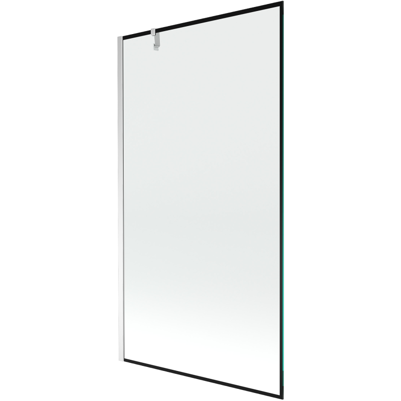 Mexen Next 1-panel bath screen 100 x 150 cm, black frame, chrome - 895-100-000-00-70-01