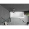 Mexen Next 1-panel bath screen 100 x 150 cm, black frame, chrome - 895-100-000-00-70-01