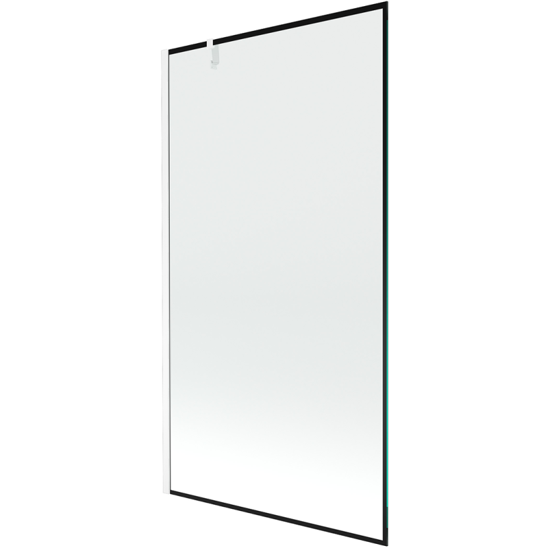 Mexen Next 1-wing bathtub screen 100 x 150 cm, Black pattern, White - 895-100-000-00-70-20