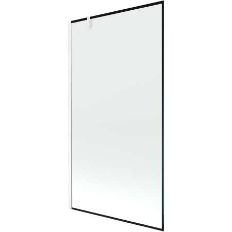 Mexen Next 1-panel bath screen 100 x 150 cm, black frame, white - 895-100-000-00-70-20