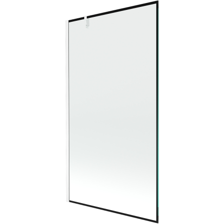 Mexen Next 1-wing bathtub screen 100 x 150 cm, Black pattern, White - 895-100-000-00-70-20