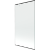 Mexen Next 1-panel bath screen 100 x 150 cm, black frame, white - 895-100-000-00-70-20