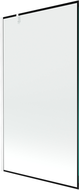 Mexen Next 1-wing shower screen 100 x 150 cm, black frame, white - 895-100-000-00-70-20