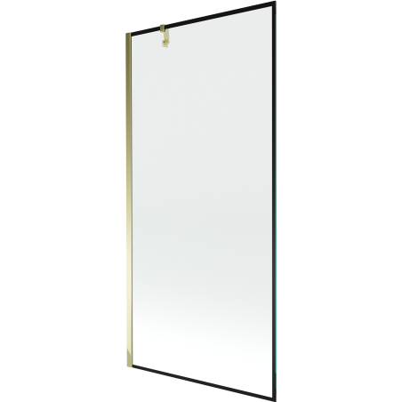 Mexen Next 1-wing bathtub screen 100 x 150 cm, Black pattern, Gold - 895-100-000-00-70-50