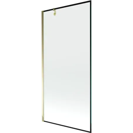 Mexen Next 1-wing shower screen 100 x 150 cm, black frame, gold - 895-100-000-00-70-50