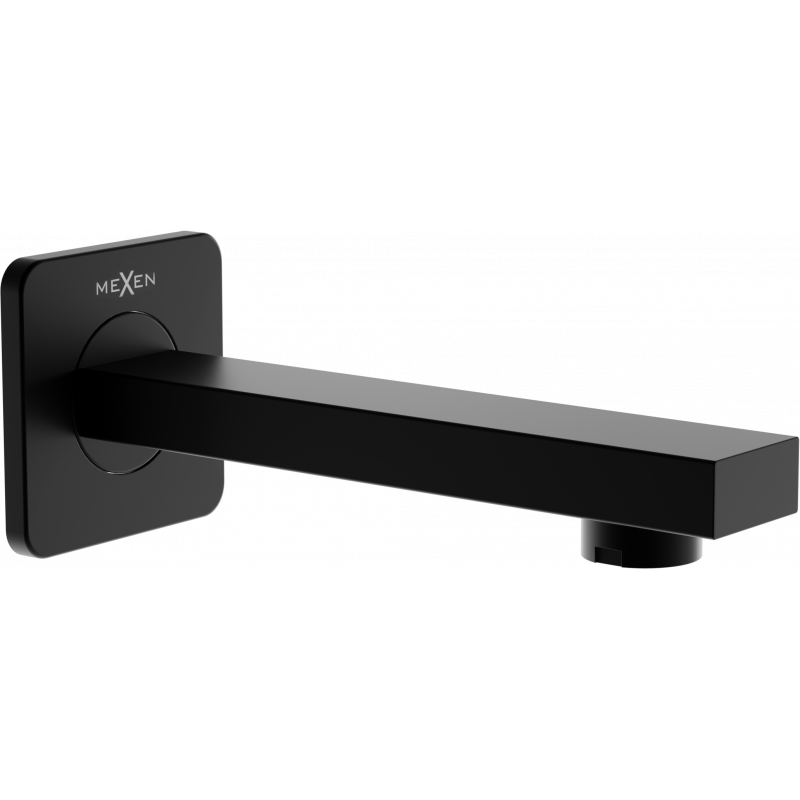 Mexen Cube wall-mounted bathtub spout, black - 79370-70