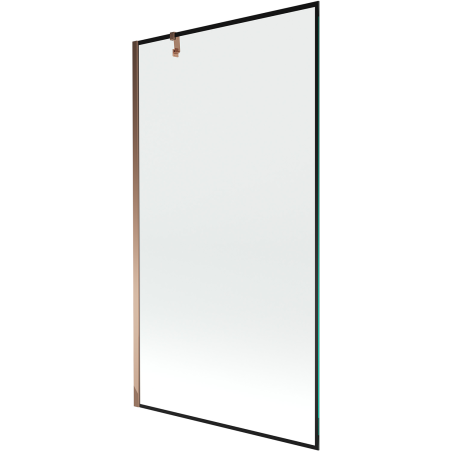 Mexen Next 1-wing bathtub screen 100 x 150 cm, Black pattern, Rose gold - 895-100-000-00-70-60