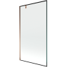 Mexen Next 1-panel bath screen 100 x 150 cm, black frame, rose gold - 895-100-000-00-70-60