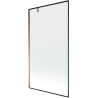 Mexen Next 1-wing bathtub screen 100 x 150 cm, Black pattern, Rose gold - 895-100-000-00-70-60