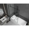 Mexen Next 1-wing bath screen 100 x 150 cm, black frame, black - 895-100-000-00-70-70