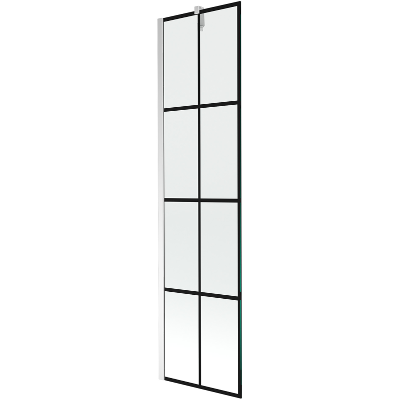 Mexen Next 1-wing bathtub screen 50 x 150 cm, Black pattern, Chrome - 895-050-000-00-77-01
